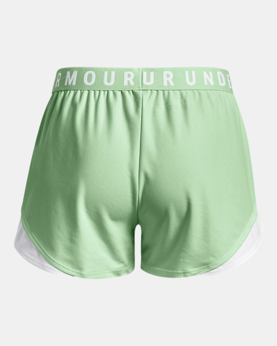 Women's UA Play Up Shorts 3.0, Green, pdpMainDesktop image number 5
